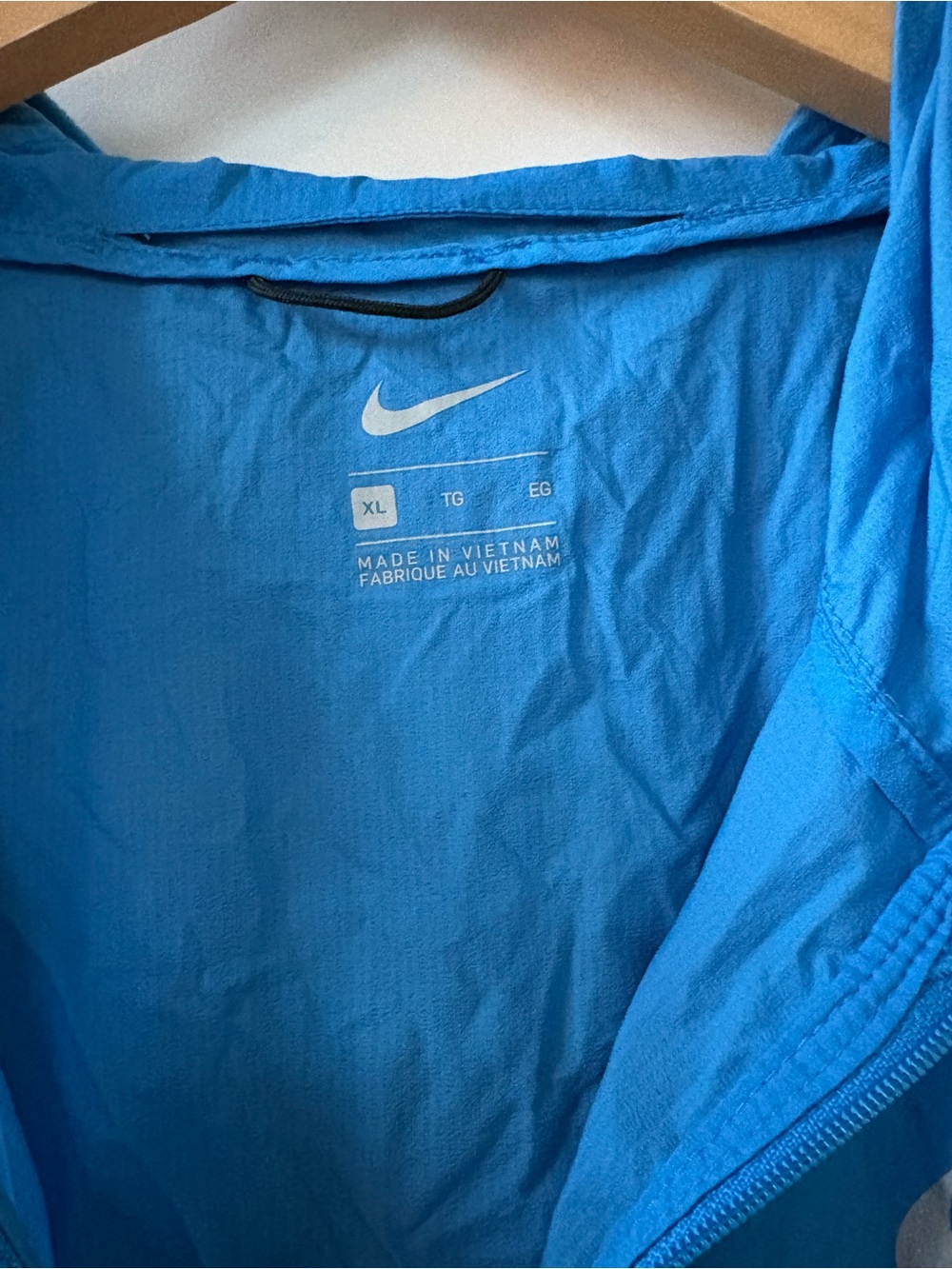 Nike Men’s Hooded Windbreaker Running Lightweight Jacket Blue XL - Picture 3 of 6